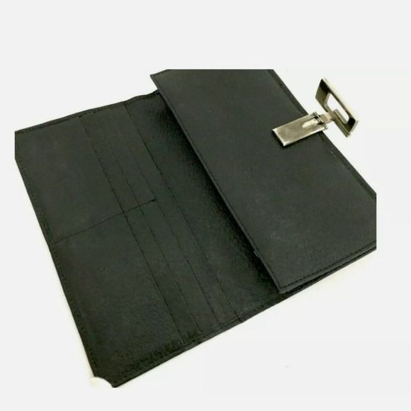 GUCCI Black Monogram Leather Long Continental Bifold Wallet. P2544. - Picture 5 of 8